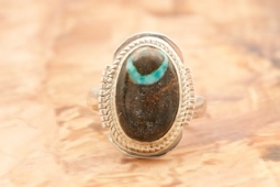 Genuine Boulder Turquoise Native American Ring